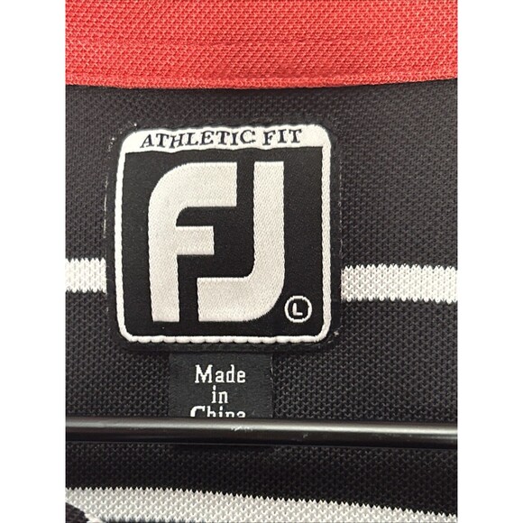 FootJoy FJ Athletic Fit Golf Polo Club Boca Raton Florida LARGE Striped Preppy - Picture 3 of 5